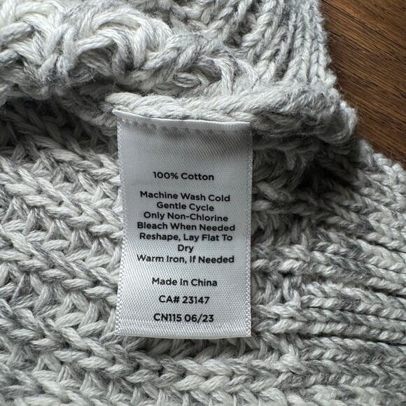 NWT Haven Well Within Black Gray Ombre Space Dye Mock Neck Sweater Women's XL - Picture 4 of 4